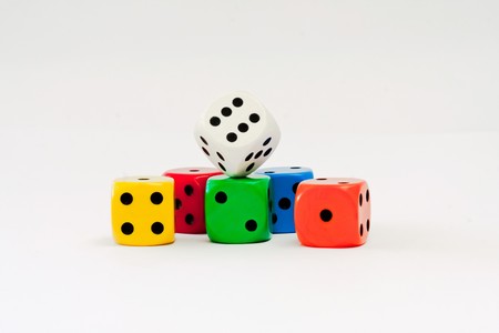 several isolated diceの写真素材