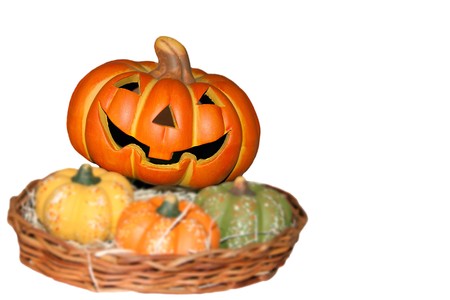 Halloween pumpkinsの写真素材