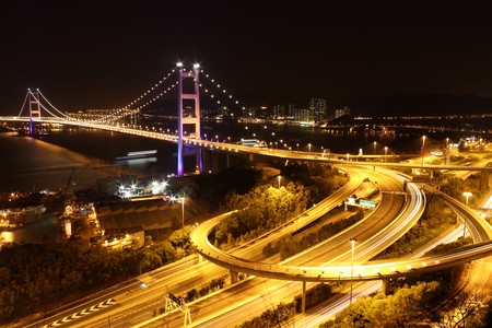 Tsing Ma Bridgeの写真素材