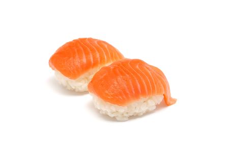 salmon sushi, japanese daily foodの写真素材