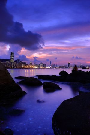 hong kong night scene