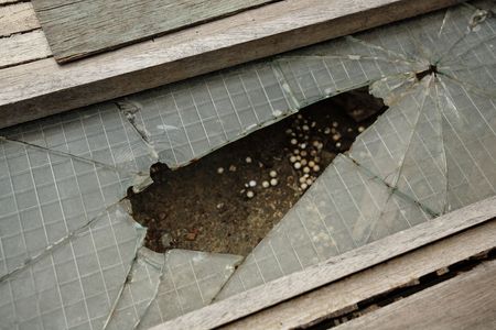 broken glass pieces