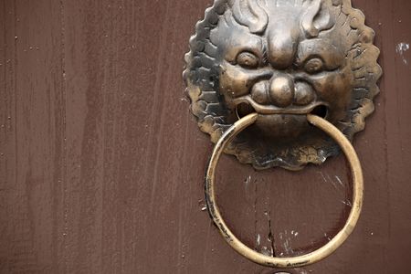 antique oriental door knockerの写真素材