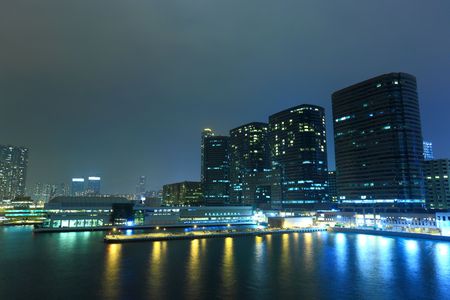 Hong Kong at nightの写真素材