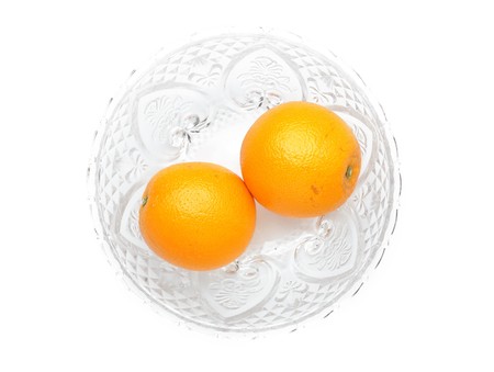 oranges in glass blowの写真素材