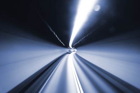 tunnel, high speed blurの写真素材