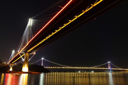 Ting Kau Bridge in Hong Kongの写真素材