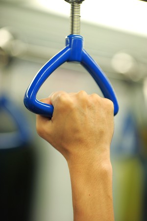hold the handrailの写真素材