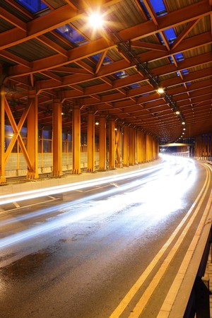 traffic at nightの写真素材
