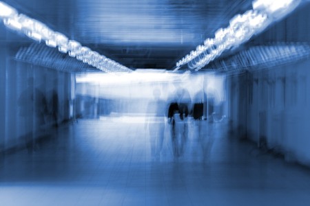tunnel in blurの写真素材