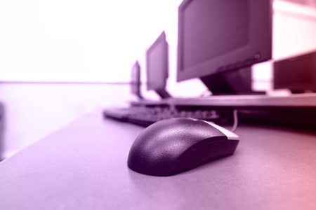 workplace room with computers
