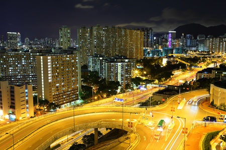 downtown at night