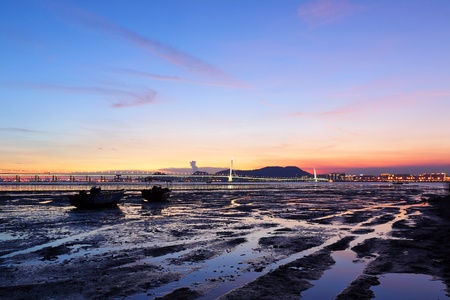 sunset coastの写真素材