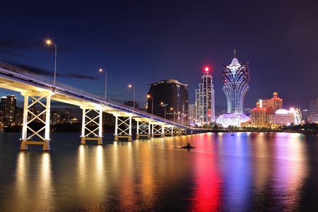 Macau at nightの写真素材