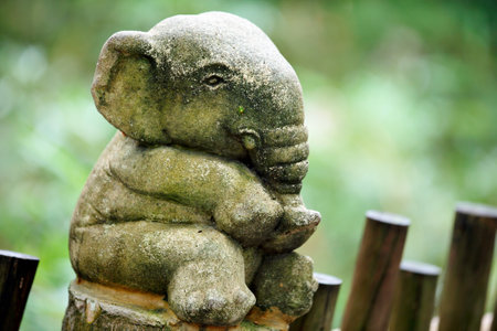 stone elephant statueのeditorial素材