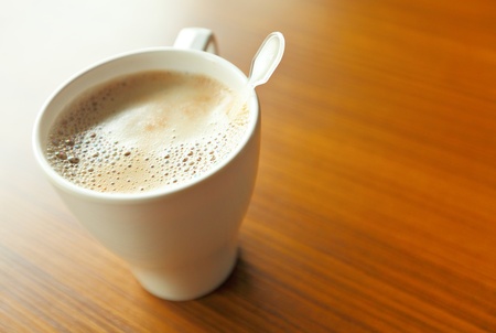 coffee cup on tableの写真素材