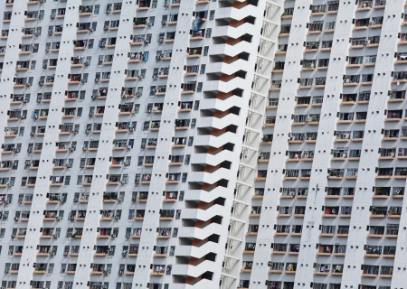 public apartment block in Hong Kongの写真素材
