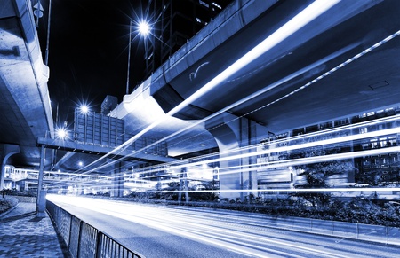 urban city with car light