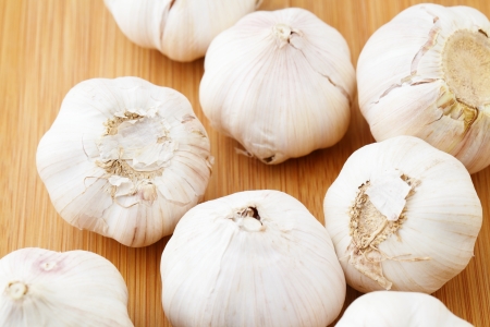 Heap of garlic の写真素材