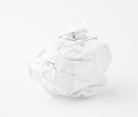 Crumpled paper ballの写真素材