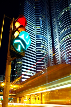 Traffic light in the cityの写真素材