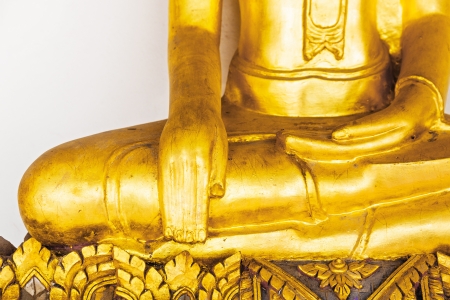 Part of the golden buddha statueの写真素材