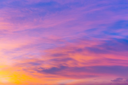 Cloudscape during sunsetの写真素材