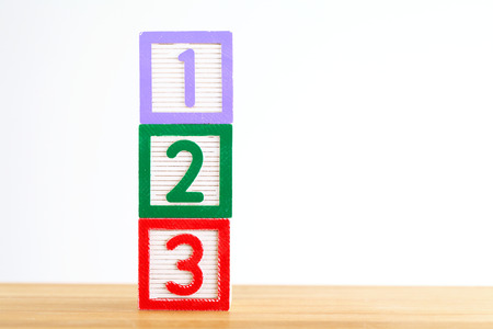 Alphabet block with 123