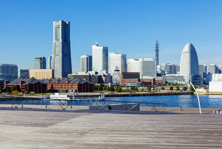 Yokohama skyline in Japanのeditorial素材