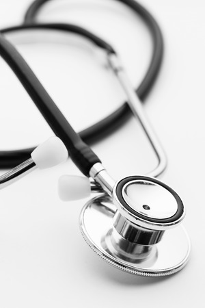 Stethoscope isolated on whiteの写真素材