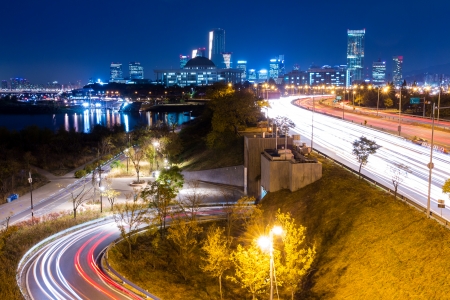 Urban city and busy trafficの写真素材