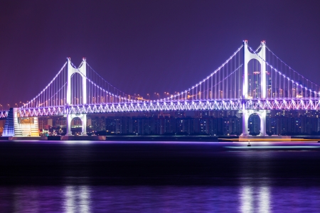 Suspension bridge in Busanの写真素材