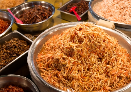 Korean appetiser in food marketの写真素材
