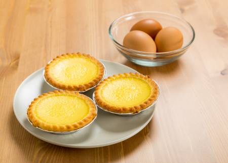 Hong Kong food, Egg tart and eggの写真素材