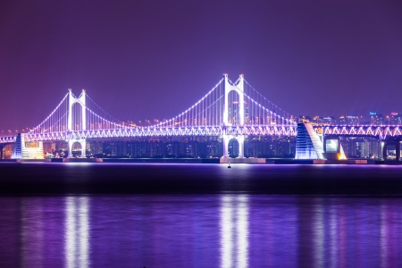 Suspension bridge in Busanの写真素材