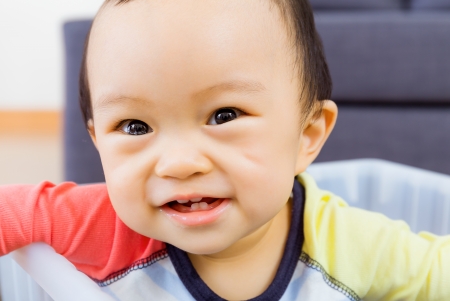 Asian baby boy smileの写真素材