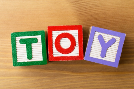 Wooden toy block gameの写真素材