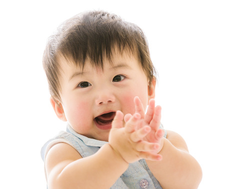 Beautiful smiling asian babyの写真素材