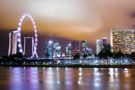 Singapore skylineのeditorial素材