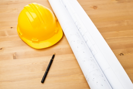 Safety equipment for construction industryの写真素材