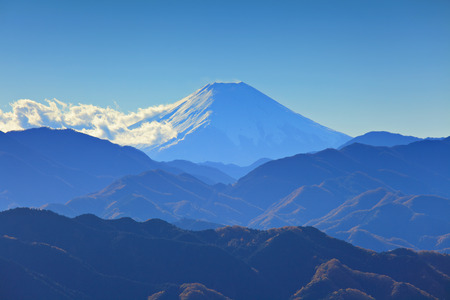 Mountain range with fuji の写真素材