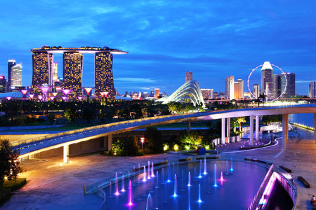 Singapore nightのeditorial素材