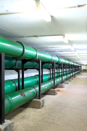 Water pipe in undergroundのeditorial素材