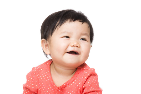 Asia baby girl smileの写真素材