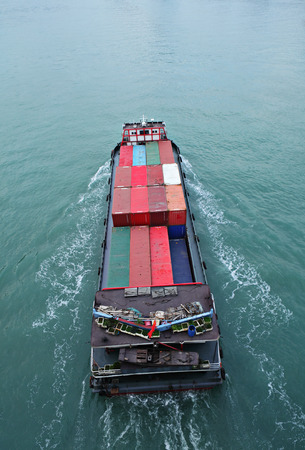 Cargo ship from top