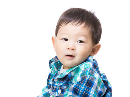 Asia baby boy portraitの写真素材