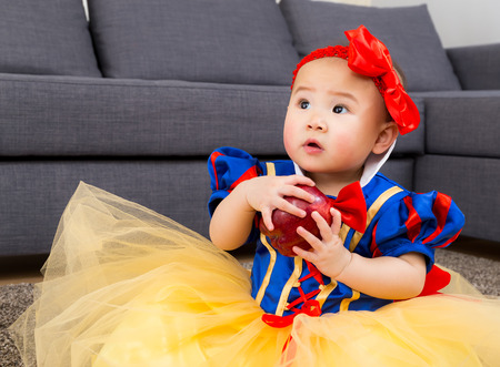 Asian girl with halloween party dressingの写真素材