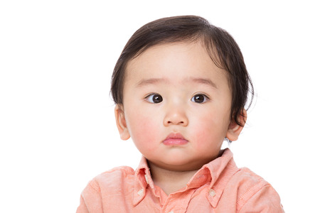Asian baby boy portraitの写真素材