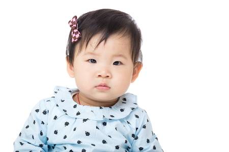 Asia baby girl portraitの写真素材