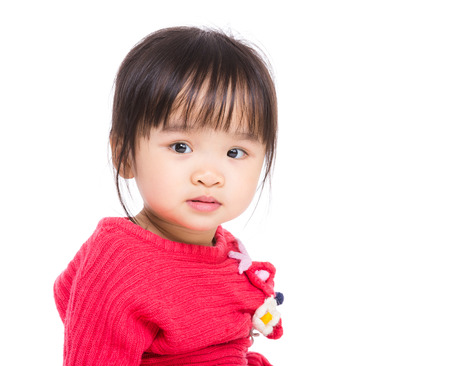 Portrait of Asian child girlの写真素材